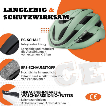 ROCKBROS Fahrradhelm Sport Mountainbike Schutzhelm Atmungsaktiv 54 - 58cm (Fahrradhelme) kaufen bei Linkreich – Jetzt entdecken!