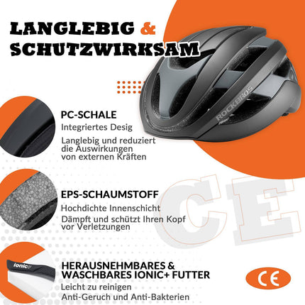 ROCKBROS Fahrradhelm Sport Mountainbike Schutzhelm Atmungsaktiv 54 - 58cm (Fahrradhelme) kaufen bei Linkreich – Jetzt entdecken!