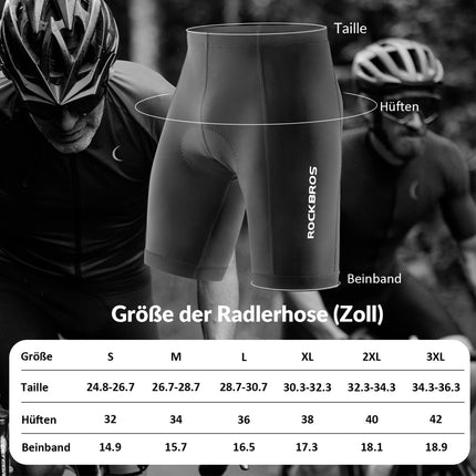 ROCKBROS Fahrradhose mit 3D Sitzpolster Schnell trocken Herren (Fahrradhose) kaufen bei Linkreich – Jetzt entdecken!