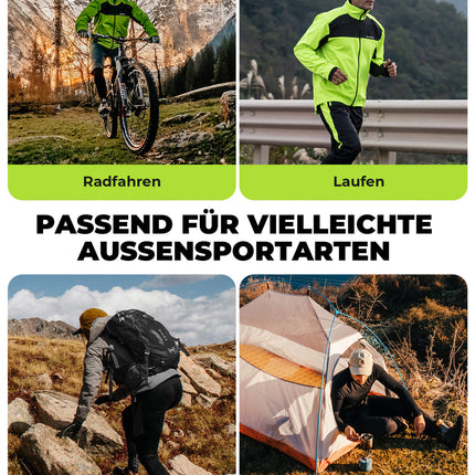 ROCKBROS Fahrradjacke Winter Herren Radjacke Leuchtendes Grün