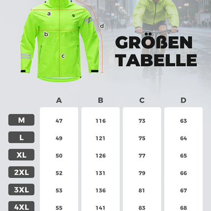 ROCKBROS Fahrradjacke Herren Wasserdicht Atmungsaktiv
