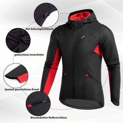 ROCKBROS Fahrradjacke Herren Winter Winddicht Softshelljacke Schwarz (Fahrradjacke) kaufen bei Linkreich – Jetzt entdecken!