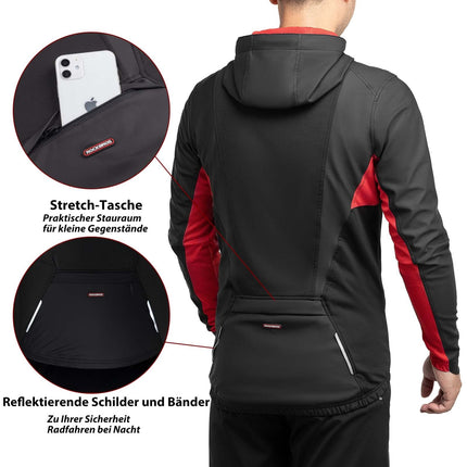 ROCKBROS Fahrradjacke Herren Winter Winddicht Softshelljacke Schwarz (Fahrradjacke) kaufen bei Linkreich – Jetzt entdecken!