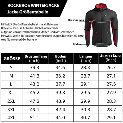 ROCKBROS Fahrradjacke Herren Winter Winddicht Softshelljacke Schwarz (Fahrradjacke) kaufen bei Linkreich – Jetzt entdecken!