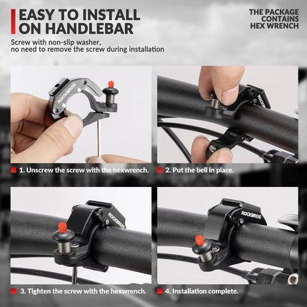 ROCKBROS Fahrradklingel Glocke 100dB Laut Innovativ Mini Fahrrad Klingel (Fahrradklingel) kaufen bei Linkreich – Jetzt entdecken!