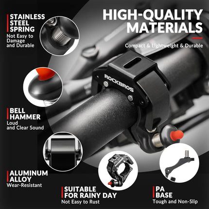 ROCKBROS Fahrradklingel Glocke 100dB Laut Innovativ Mini Fahrrad Klingel (Fahrradklingel) kaufen bei Linkreich – Jetzt entdecken!