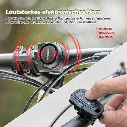 ROCKBROS Fahrradklingel Kabellose Warnsirene Elektrisch Farhrad Glocke IPX5 (Fahrradklingel) kaufen bei Linkreich – Jetzt entdecken!