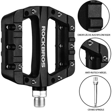 ROCKBROS Fahrradpedale 9/16 Zoll MTB Pedale mit 3 Bearing aus Nylon (Fahrradpedale) kaufen bei Linkreich – Jetzt entdecken!