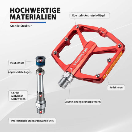 ROCKBROS Fahrradpedale mit Reflektoren aus Aluminiumlegierung 9/16 Zoll (Fahrradpedale) kaufen bei Linkreich – Jetzt entdecken!