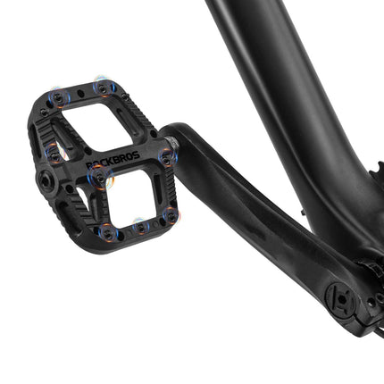 ROCKBROS Fahrradpedale Nylon Flat Pedale 9/16 Zoll mit 3 Bearing