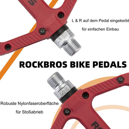 ROCKBROS Fahrradpedale Nylon Flat Pedale 9/16 Zoll mit 3 Bearing (Fahrradpedale) kaufen bei Linkreich – Jetzt entdecken!