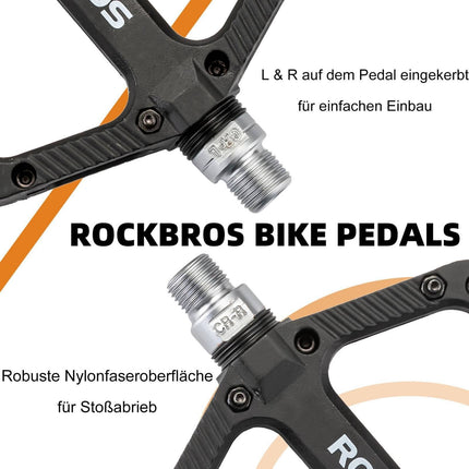 ROCKBROS Fahrradpedale Nylon Flat Pedale 9/16 Zoll mit 3 Bearing (Fahrradpedale) kaufen bei Linkreich – Jetzt entdecken!