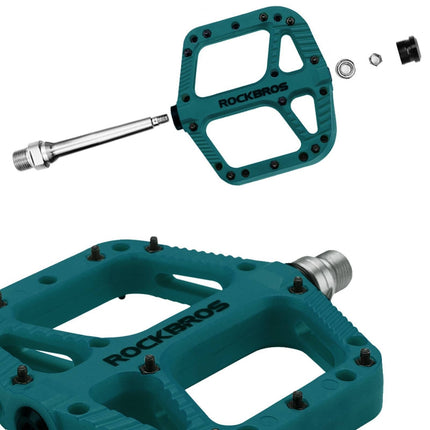 ROCKBROS Fahrradpedale Nylon Flat Pedale 9/16 Zoll mit 3 Bearing (Fahrradpedale) kaufen bei Linkreich – Jetzt entdecken!