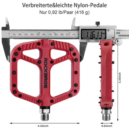ROCKBROS Fahrradpedale Nylon Flat Pedale 9/16 Zoll mit 3 Bearing (Fahrradpedale) kaufen bei Linkreich – Jetzt entdecken!