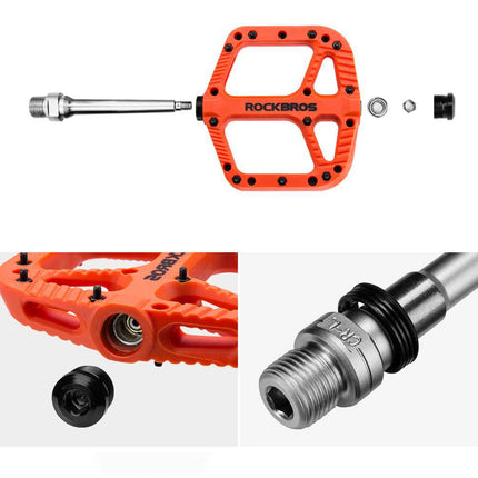 ROCKBROS Fahrradpedale Nylon Flat Pedale 9/16 Zoll mit 3 Bearing (Fahrradpedale) kaufen bei Linkreich – Jetzt entdecken!