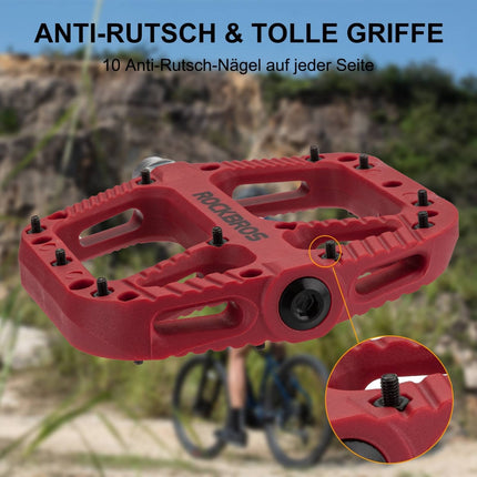 ROCKBROS Fahrradpedale Nylon Flat Pedale 9/16 Zoll mit 3 Bearing (Fahrradpedale) kaufen bei Linkreich – Jetzt entdecken!
