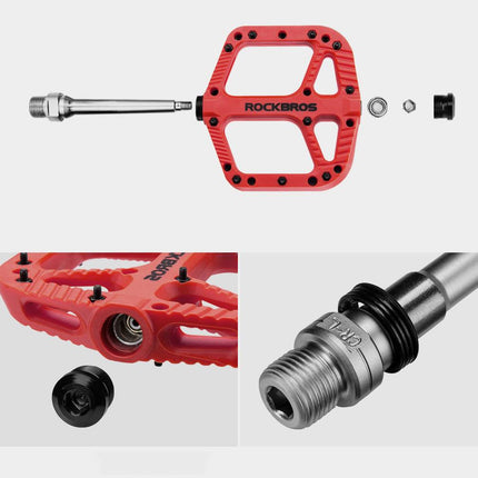 ROCKBROS Fahrradpedale Nylon Flat Pedale 9/16 Zoll mit 3 Bearing (Fahrradpedale) kaufen bei Linkreich – Jetzt entdecken!