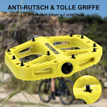 ROCKBROS Fahrradpedale Nylon Flat Pedale 9/16 Zoll mit 3 Bearing (Fahrradpedale) kaufen bei Linkreich – Jetzt entdecken!