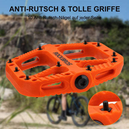 ROCKBROS Fahrradpedale Nylon Flat Pedale 9/16 Zoll mit 3 Bearing (Fahrradpedale) kaufen bei Linkreich – Jetzt entdecken!