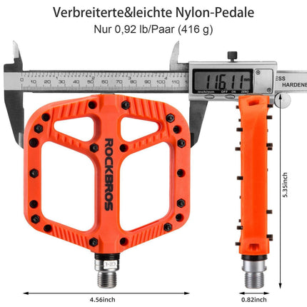 ROCKBROS Fahrradpedale Nylon Flat Pedale 9/16 Zoll mit 3 Bearing (Fahrradpedale) kaufen bei Linkreich – Jetzt entdecken!
