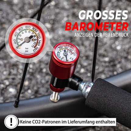 ROCKBROS Fahrradpumpe CO2 Kartuschenpumpe Minipumpe mit Druckdosierventil (Fahrrad Luftpumpen) kaufen bei Linkreich – Jetzt entdecken!