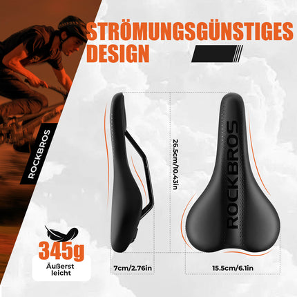 ROCKBROS Fahrradsattel Ergonomisch Fahrradsitz Atmungsaktiv Stoßdämpfend (Fahrradsattel) kaufen bei Linkreich – Jetzt entdecken!