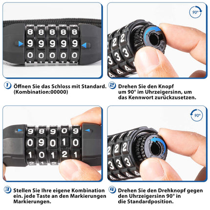 ROCKBROS Fahrradschloss 5 - Stellig Zahlencode Zahlenschloss (Fahrradschloss) kaufen bei Linkreich – Jetzt entdecken!