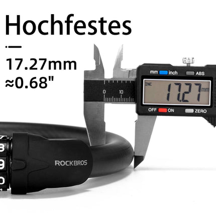 ROCKBROS Fahrradschloss 5 - stelliges Kabelschloss (Fahrradschloss) kaufen bei Linkreich – Jetzt entdecken!