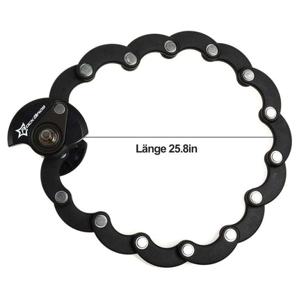 ROCKBROS Fahrradschloss Faltschloss 70 cm Lang Schwarz (Fahrradschloss) kaufen bei Linkreich – Jetzt entdecken!