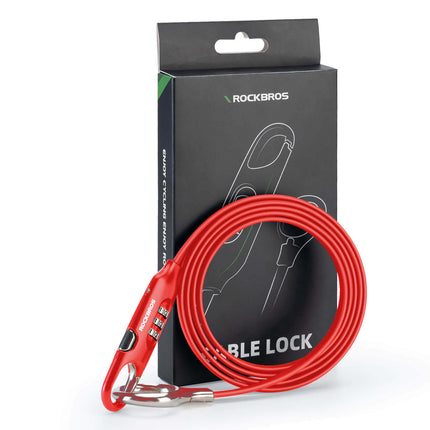 ROCKBROS Fahrradschloss Kabelschloss 150cm mit Zahlencode Anti - Diebstahl (Fahrradschloss) kaufen bei Linkreich – Jetzt entdecken!