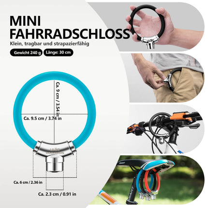 ROCKBROS Fahrradschloss Kabelschloss mit Klettverschlüssen ohne Schlüssel (Fahrradschloss) kaufen bei Linkreich – Jetzt entdecken!