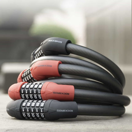 ROCKBROS Fahrradschloss Kabelschloss Zahlenschloss mit 5 - stelliges Zahlencode (Fahrradschloss) kaufen bei Linkreich – Jetzt entdecken!