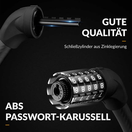 ROCKBROS Fahrradschloss Kabelschloss Zahlenschloss mit 5 - stelliges Zahlencode (Fahrradschloss) kaufen bei Linkreich – Jetzt entdecken!