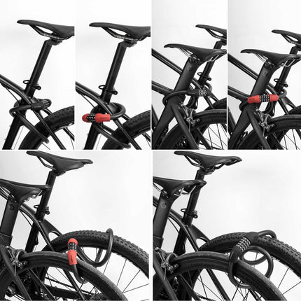 ROCKBROS Fahrradschloss Kabelschloss Zahlenschloss mit 5 - stelliges Zahlencode (Fahrradschloss) kaufen bei Linkreich – Jetzt entdecken!