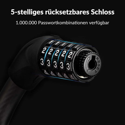 ROCKBROS Fahrradschloss Kabelschloss Zahlenschloss mit 5 - stelliges Zahlencode (Fahrradschloss) kaufen bei Linkreich – Jetzt entdecken!
