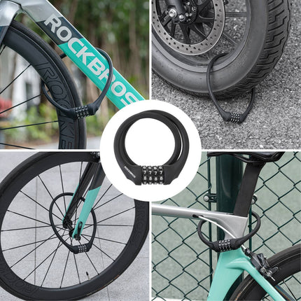ROCKBROS Fahrradschloss mit 4 - Stellig Zahlencode 65cm lang (Fahrradschloss) kaufen bei Linkreich – Jetzt entdecken!