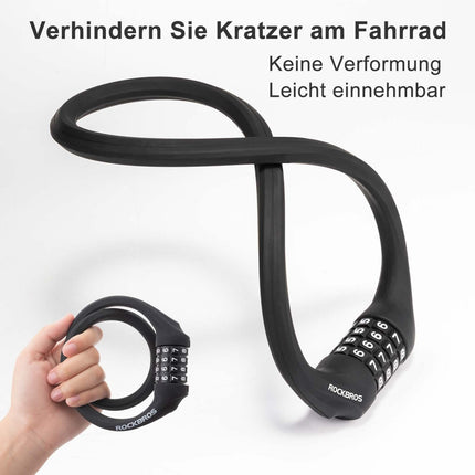 ROCKBROS Fahrradschloss mit 4 - Stellig Zahlencode 65cm lang (Fahrradschloss) kaufen bei Linkreich – Jetzt entdecken!