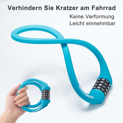 ROCKBROS Fahrradschloss mit 4 - Stellig Zahlencode 65cm lang (Fahrradschloss) kaufen bei Linkreich – Jetzt entdecken!