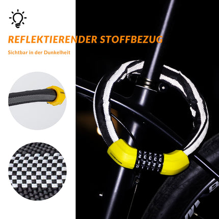 ROCKBROS Fahrradschloss Zahlenschloss 19mm Dickes