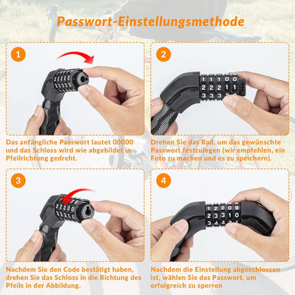 ROCKBROS Fahrradschloss Zahlenschloss 19mm Dickes (Fahrradschloss) kaufen bei Linkreich – Jetzt entdecken!