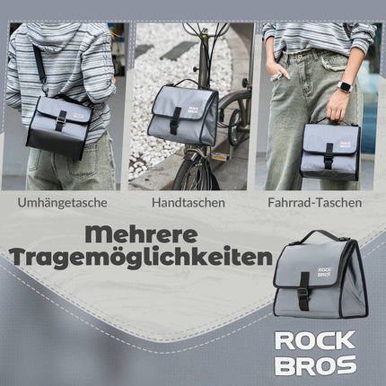ROCKBROS Fahrradtasche Lenkertasche Fronttasche mit Schultergurt