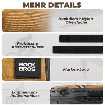 ROCKBROS Fahrradtasche Rahmentasche Dreiecktasche für Brompton 0,25/0,3L (Fahrradtaschen) kaufen bei Linkreich – Jetzt entdecken!