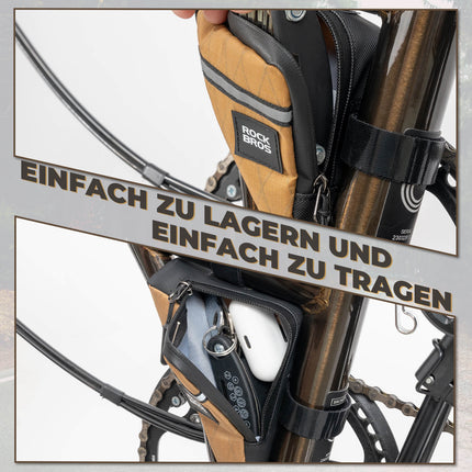 ROCKBROS Fahrradtasche Rahmentasche Dreiecktasche für Brompton 0,25/0,3L (Fahrradtaschen) kaufen bei Linkreich – Jetzt entdecken!