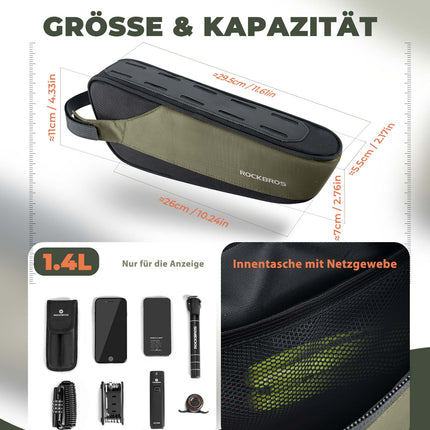 ROCKBROS Fahrradtasche Reflektierende Kapazität von 1,4L Rahmentasche (Fahrradtaschen) kaufen bei Linkreich – Jetzt entdecken!