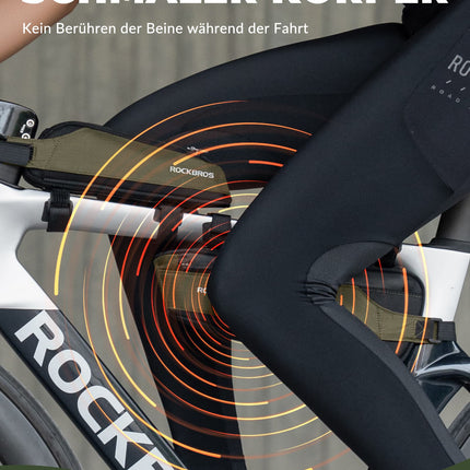 Fahrradtasche Reflektierende Oberrohrtasche Dunkelgrün 0.65L
