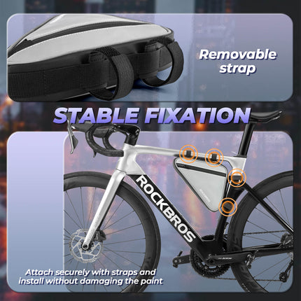 ROCKBROS Fahrradtasche Reflektierende Rahmentasche Dreiecktasche 0,9L (Fahrradtaschen) kaufen bei Linkreich – Jetzt entdecken!