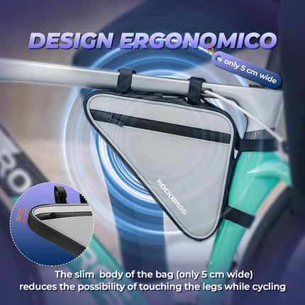 ROCKBROS Fahrradtasche Reflektierende Rahmentasche Dreiecktasche 0,9L (Fahrradtaschen) kaufen bei Linkreich – Jetzt entdecken!