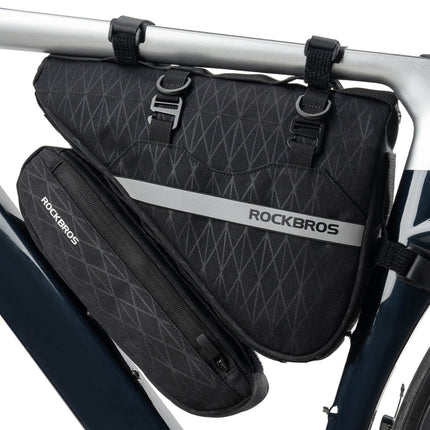 ROCKBROS Fahrradtasche Set 2 - in - 1 Abnehmbare Rahmentasche 1,3 L+0,7 L Schwarz (Fahrradtaschen) kaufen bei Linkreich – Jetzt entdecken!
