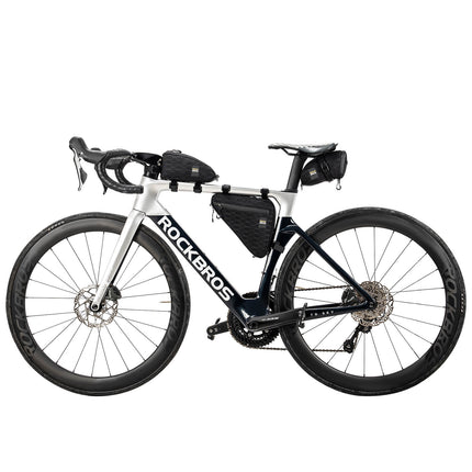 ROCKBROS Fahrradtasche Set Rahmentasche*2+Satteltasche*1 mit Verstellbarer Schultergurt 1,2L