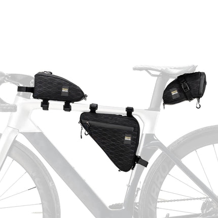 ROCKBROS Fahrradtasche Set Rahmentasche*2+Satteltasche*1 mit Verstellbarer Schultergurt 1,2L